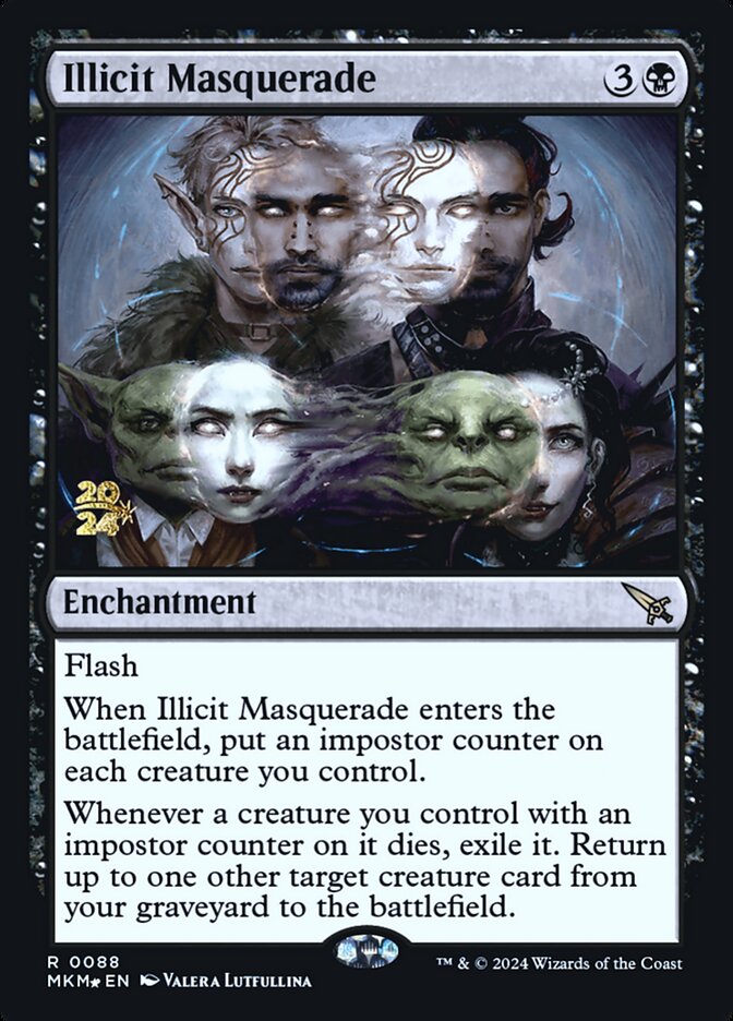 Illicit Masquerade card front