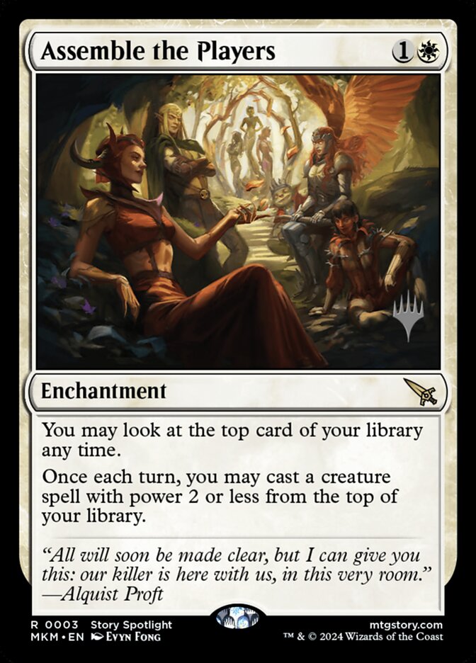 Assemble the Players card front