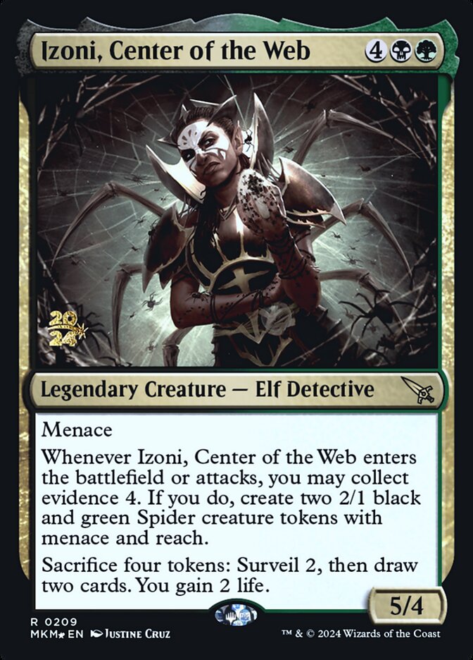 Izoni, Center of the Web card front