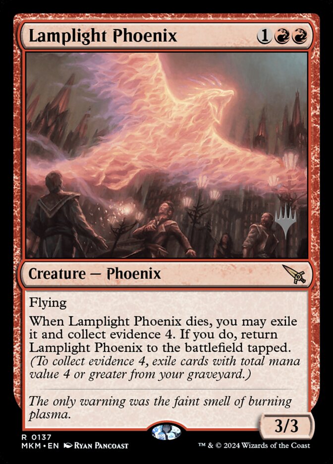 Lamplight Phoenix card front
