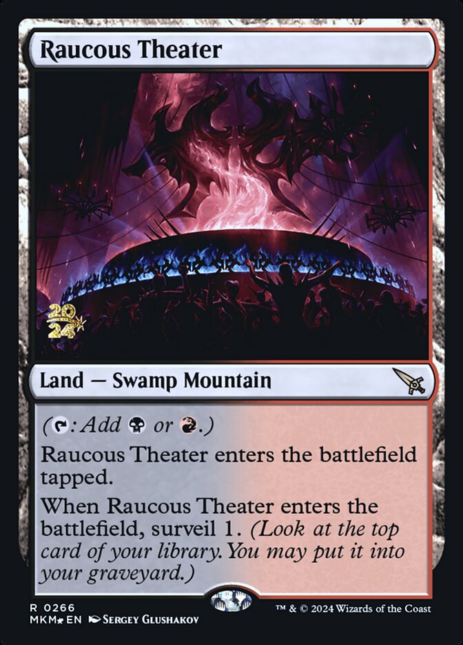 Raucous Theater card front