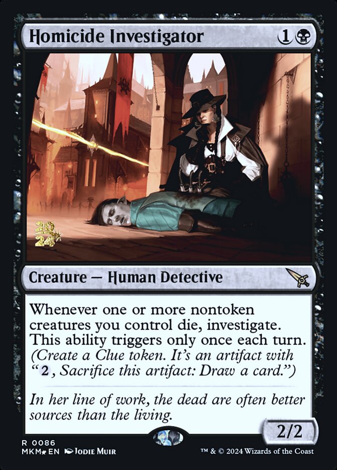 Homicide Investigator card front