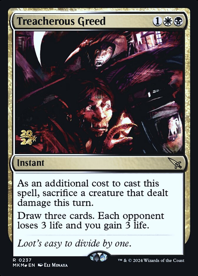 Treacherous Greed card front