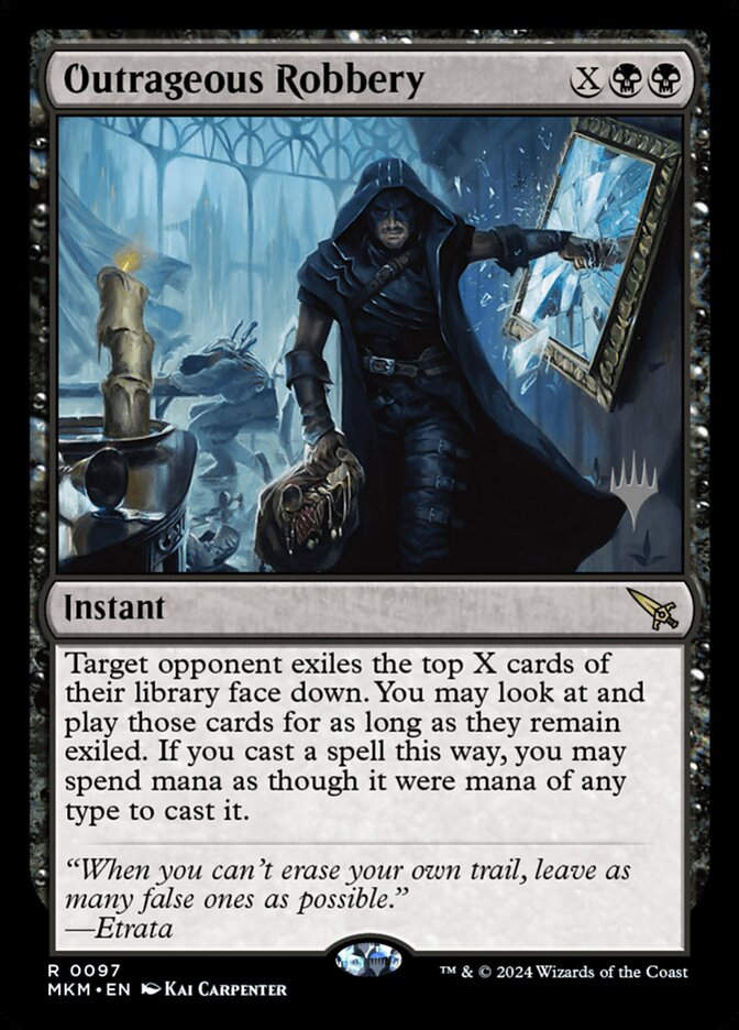 Outrageous Robbery card front