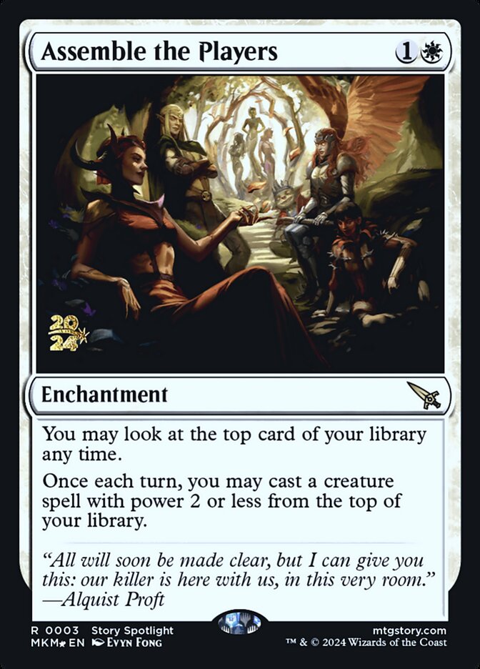 Assemble the Players card front