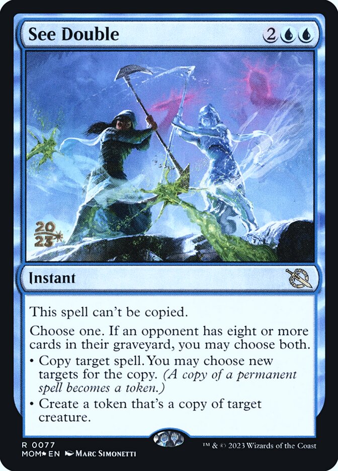 See Double card front