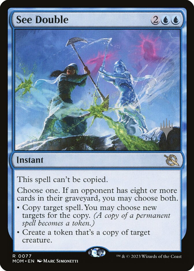 See Double card front