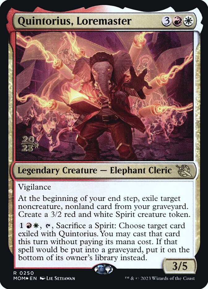 Quintorius, Loremaster card front