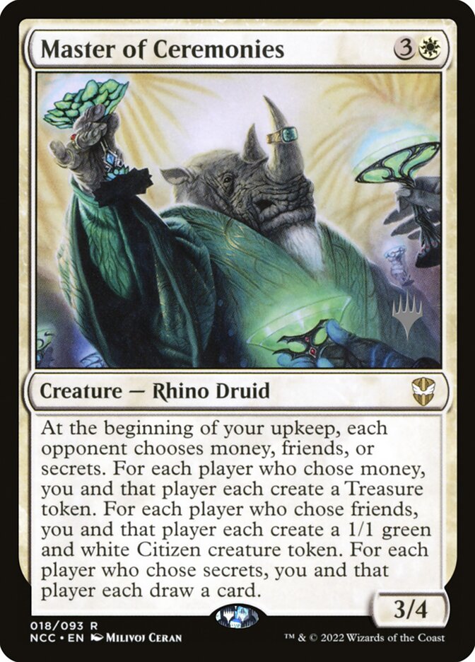 Master of Ceremonies card front