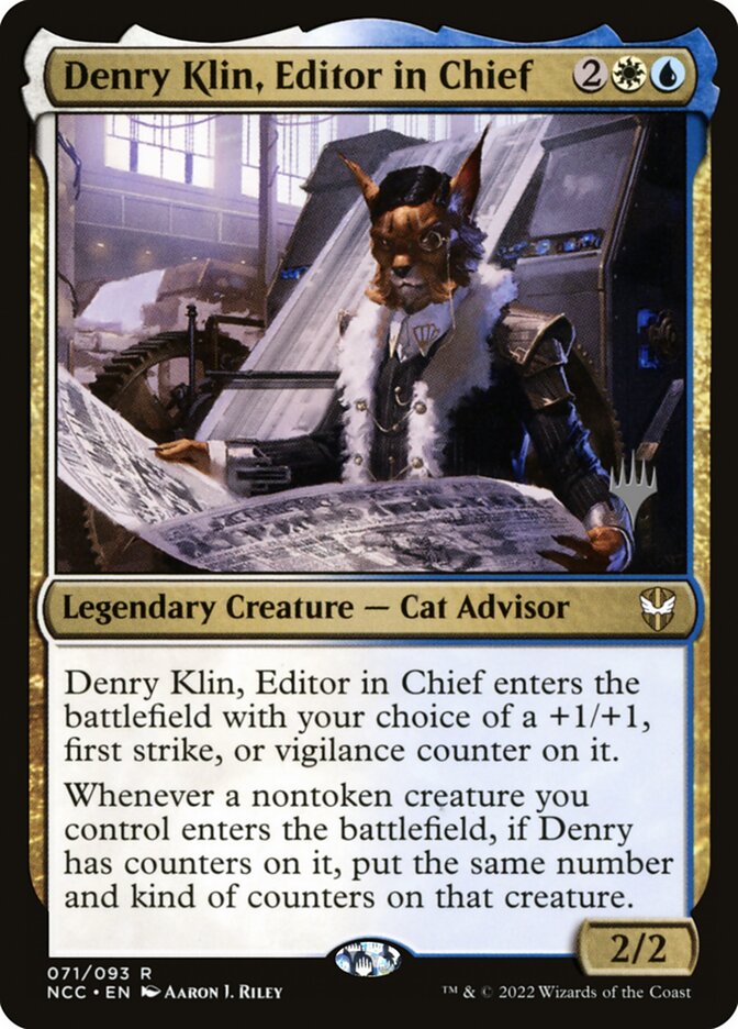 Denry Klin, Editor in Chief card front
