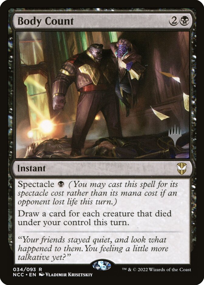 Body Count card front