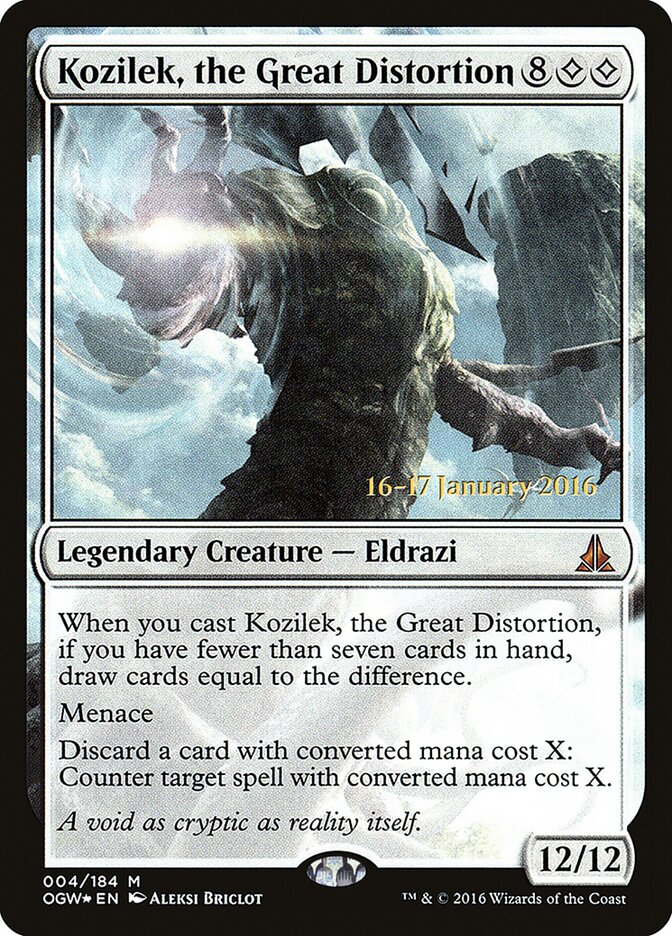 Kozilek, the Great Distortion card front
