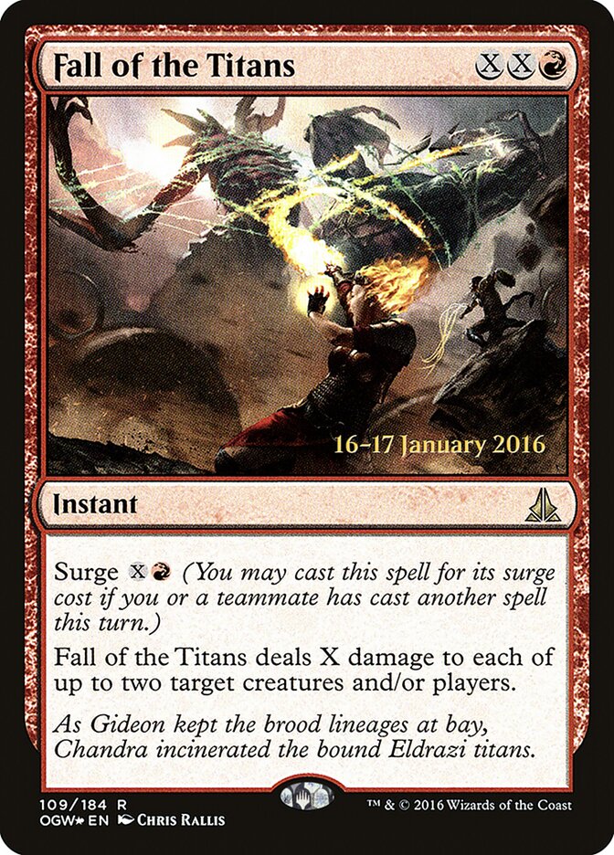Fall of the Titans card front
