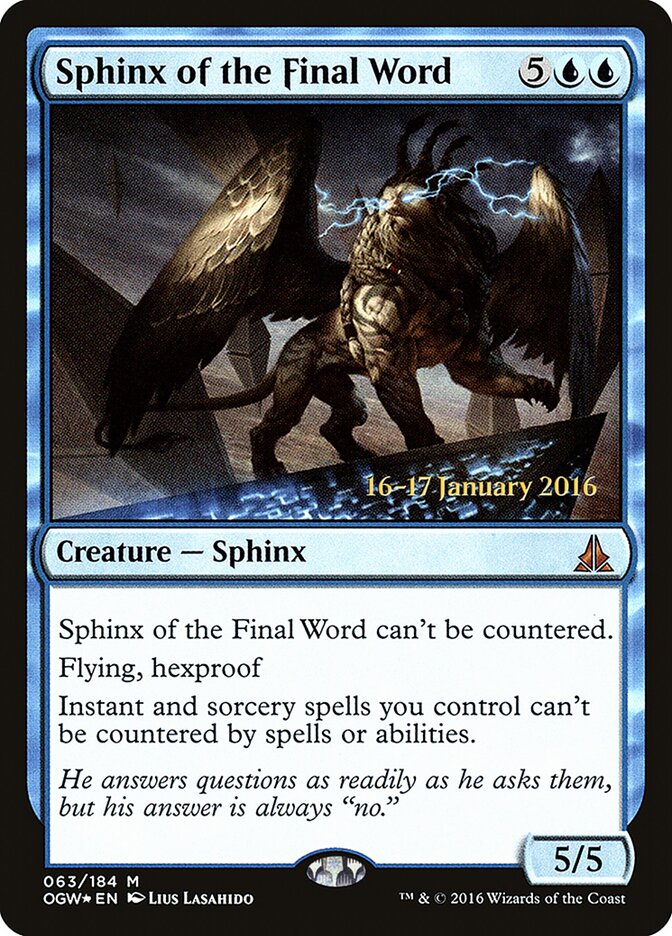Sphinx of the Final Word card front