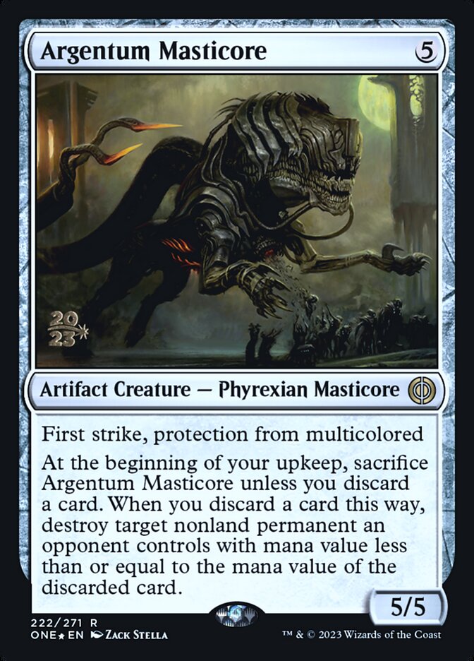 Argentum Masticore card front