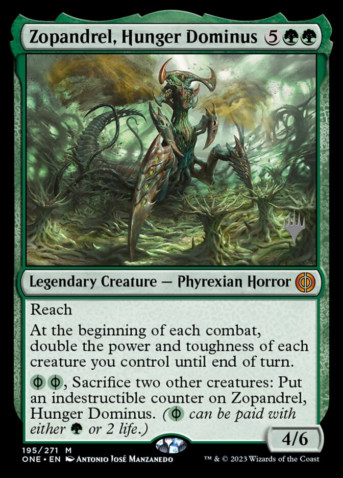 Zopandrel, Hunger Dominus card front