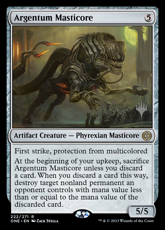 Argentum Masticore card front