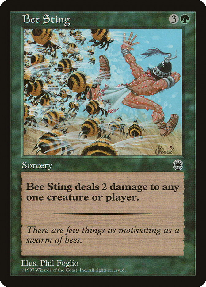 Bee Sting card front
