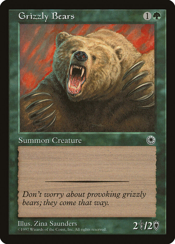 Grizzly Bears card front