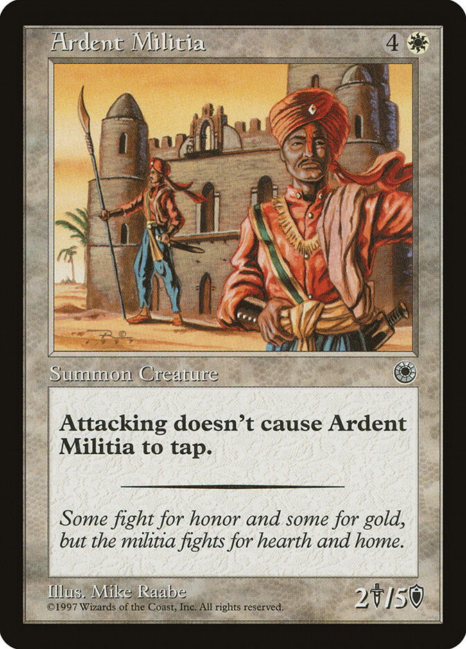 Ardent Militia card front