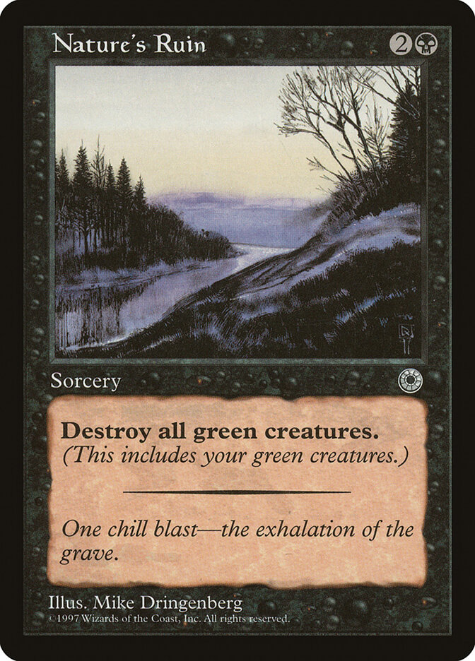 Nature's Ruin card front