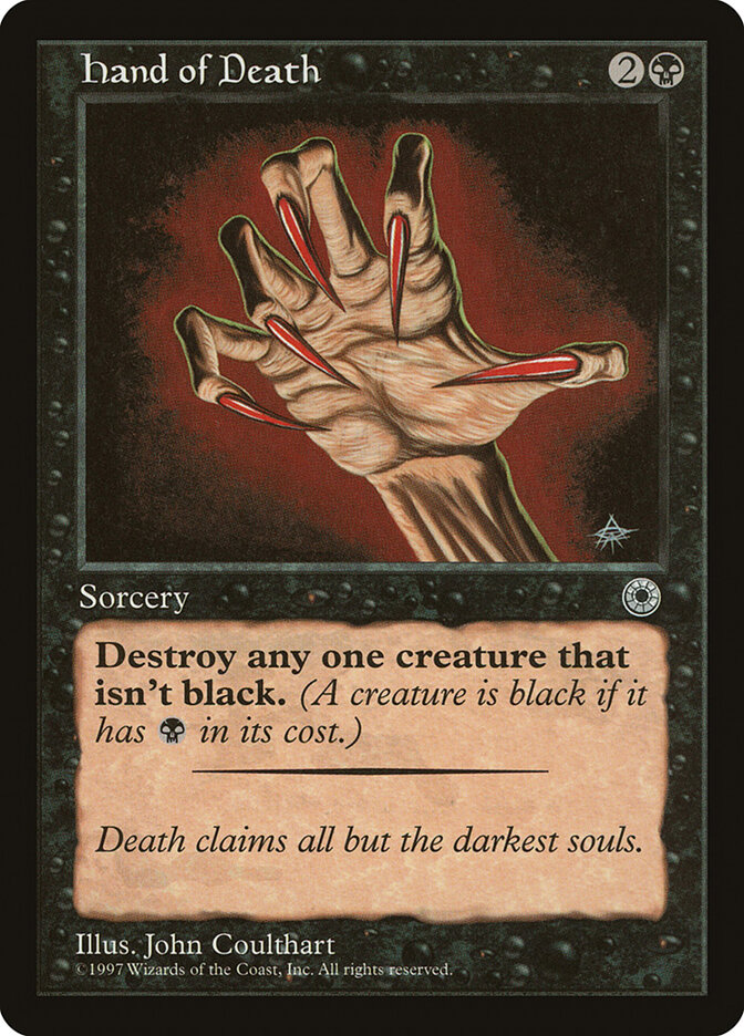 Hand of Death card front