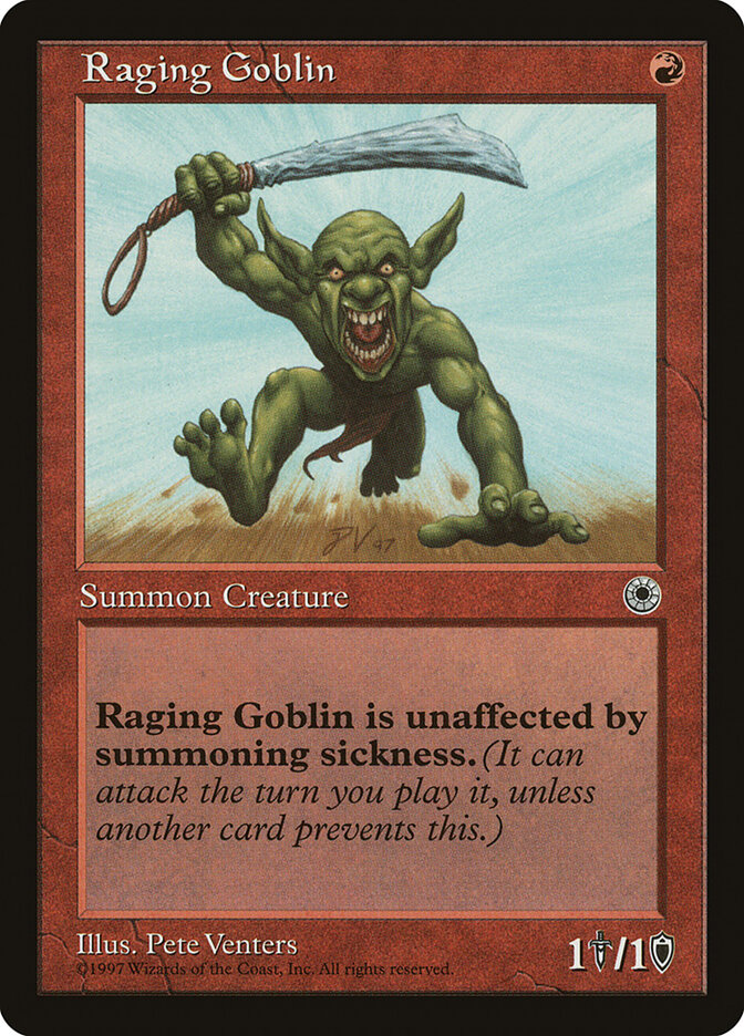 Raging Goblin card front