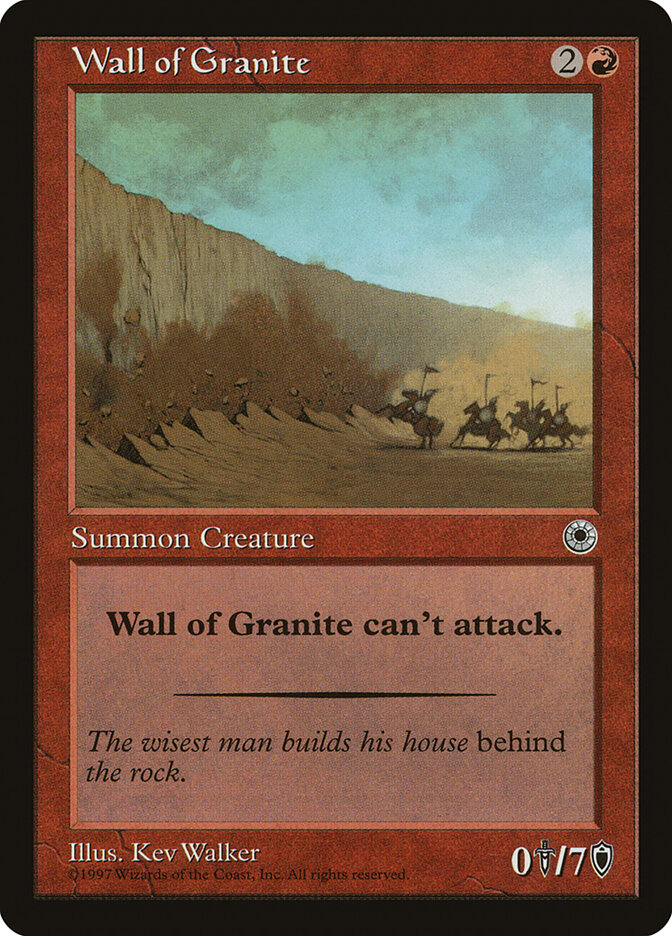Wall of Granite card front