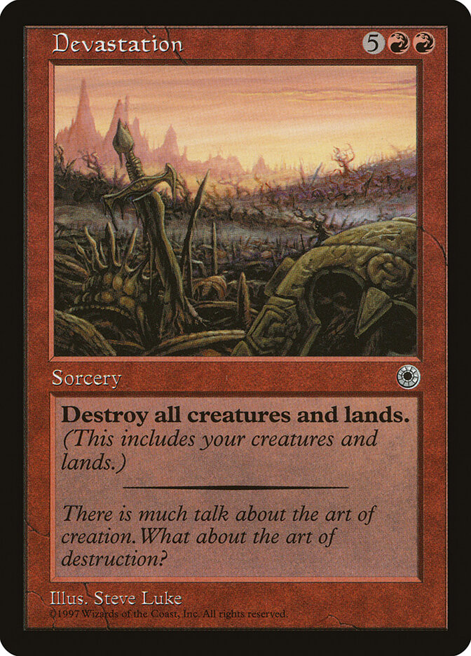 Devastation card front