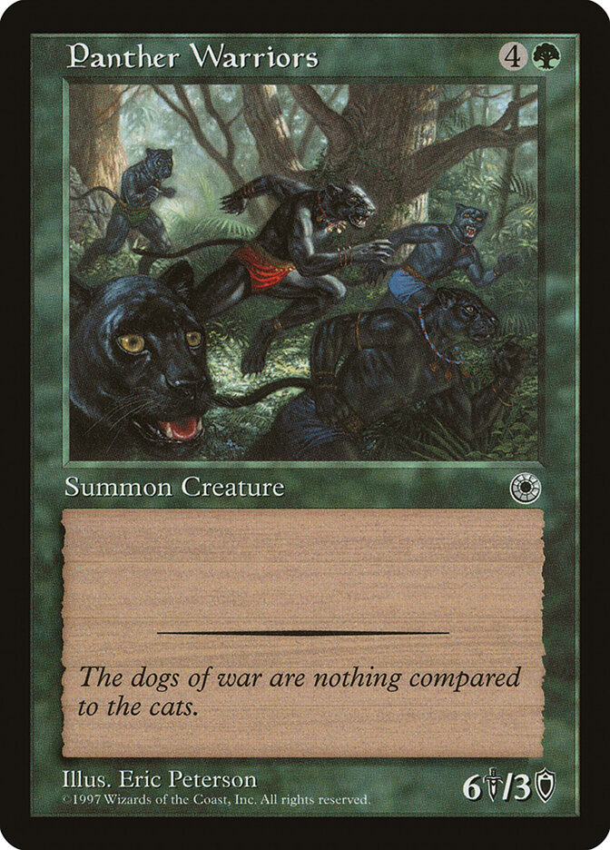 Panther Warriors card front