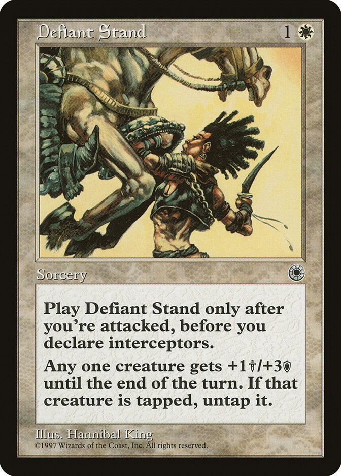 Defiant Stand card front