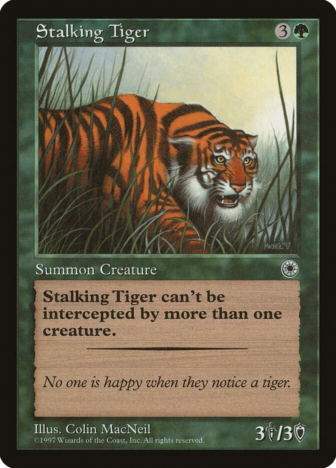 Stalking Tiger card front