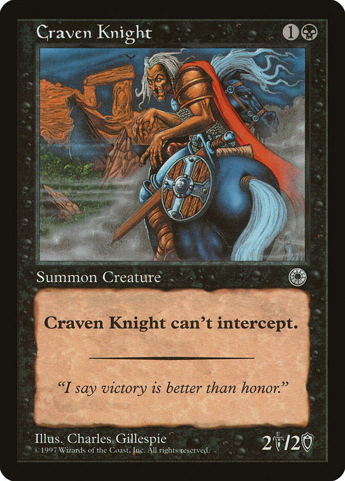 Craven Knight card front
