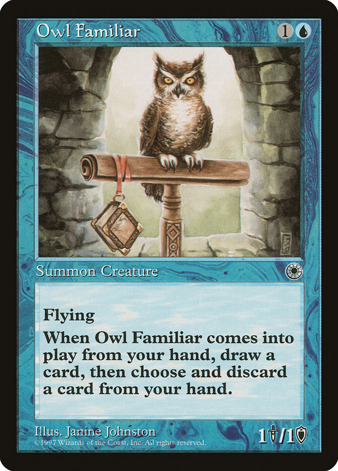 Owl Familiar card front