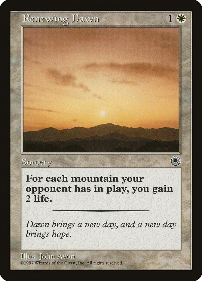 Renewing Dawn card front
