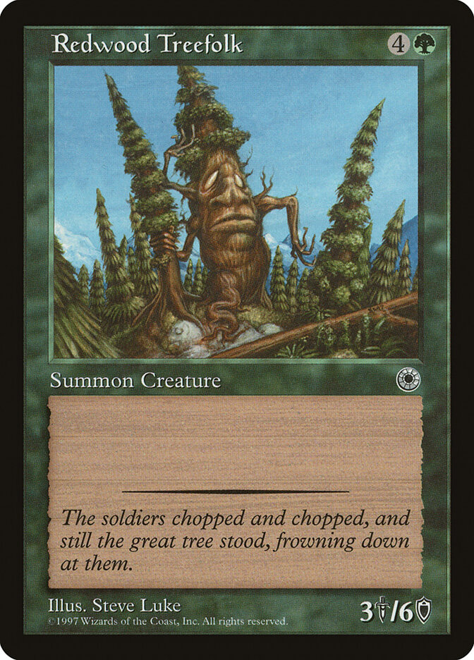 Redwood Treefolk card front
