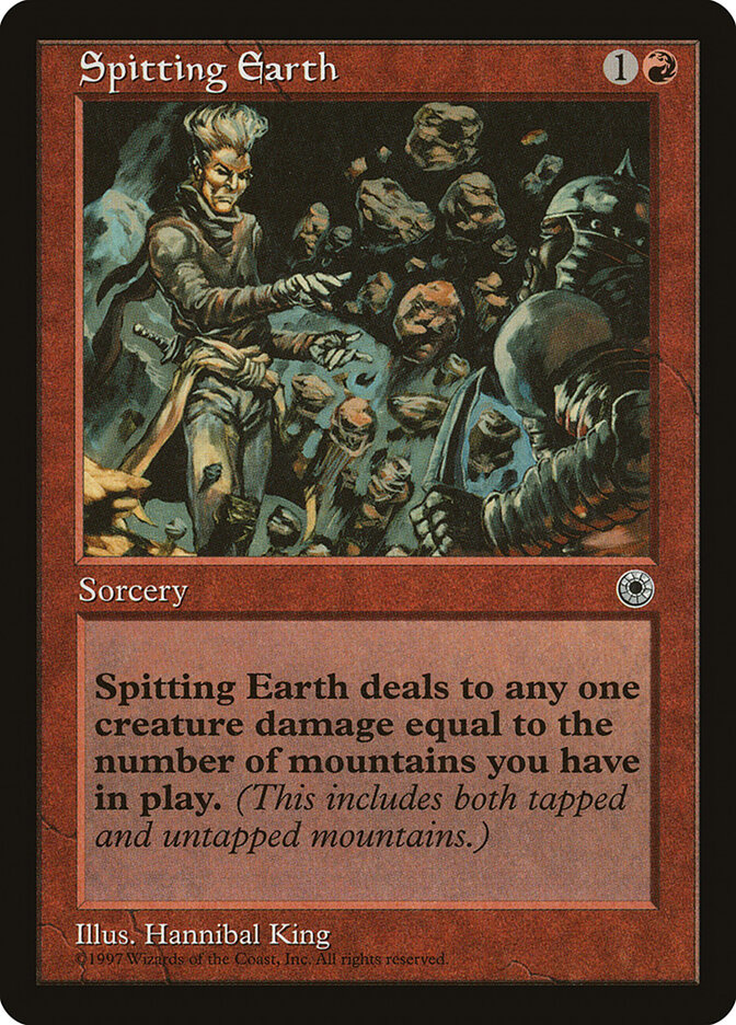 Spitting Earth card front