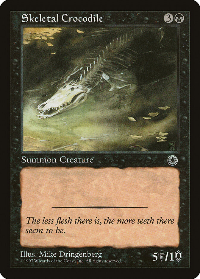 Skeletal Crocodile card front