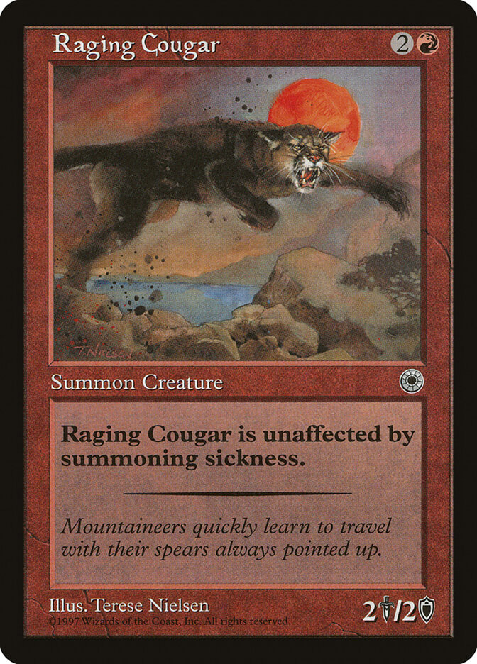 Raging Cougar card front