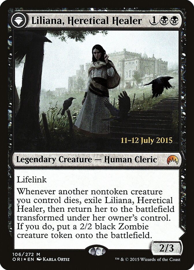 Liliana, Heretical Healer card front