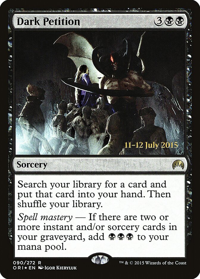 Dark Petition card front