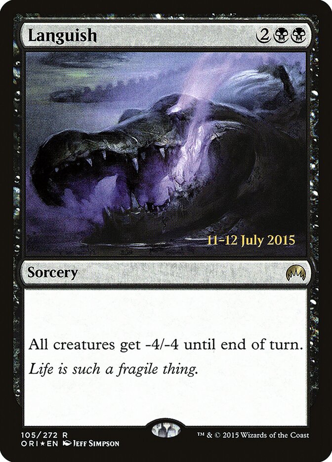 Languish card front