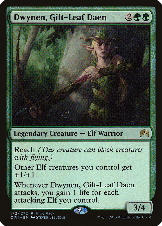 Dwynen, Gilt-Leaf Daen card front