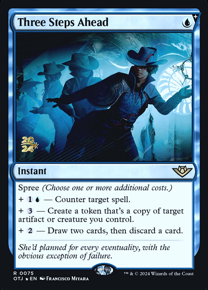 Three Steps Ahead card front