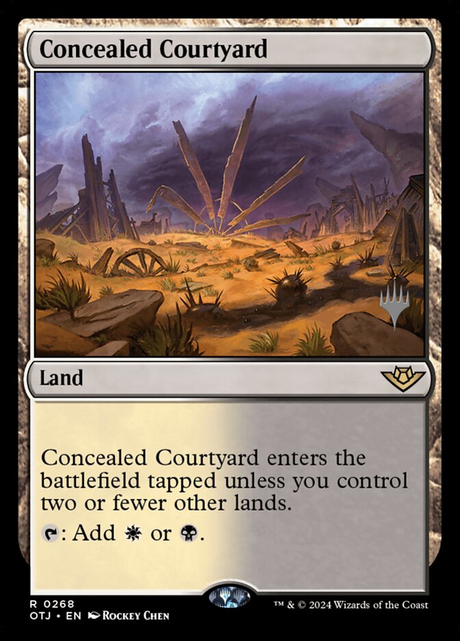 Concealed Courtyard card front