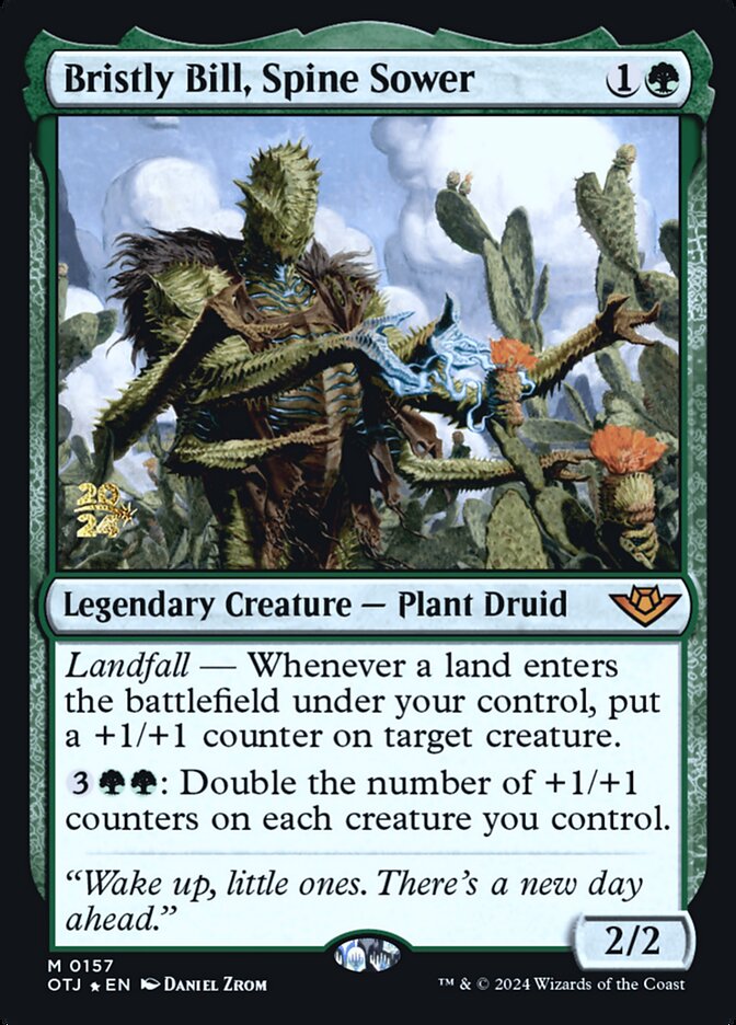 Bristly Bill, Spine Sower card front
