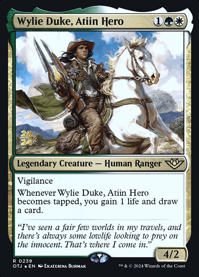 Wylie Duke, Atiin Hero card front