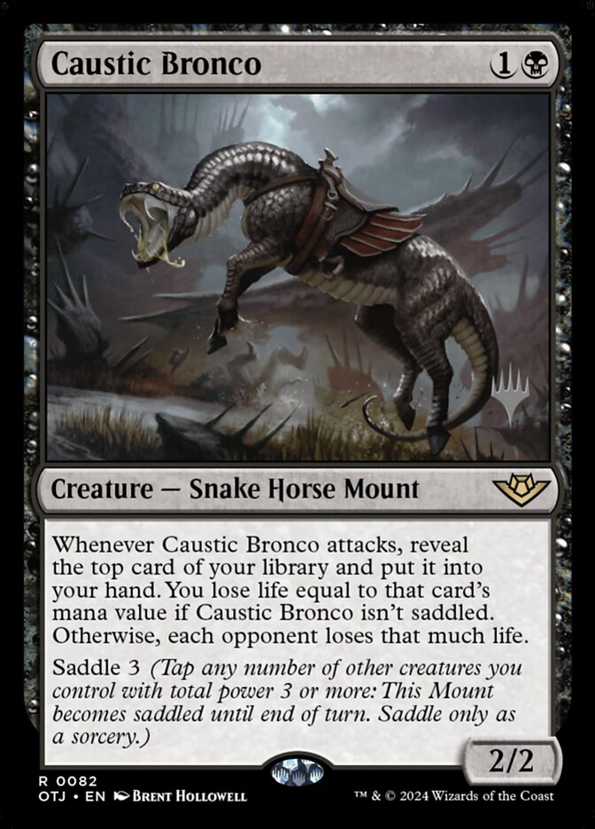 Caustic Bronco card front