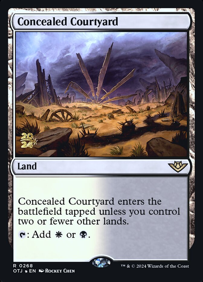 Concealed Courtyard card front