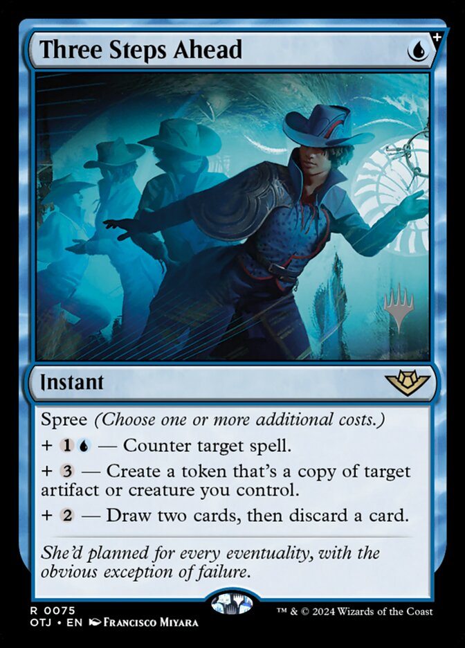 Three Steps Ahead card front